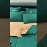 Одеяло Mency средней плотности однотонное с простыней на резинке и наволочками ODMENOR04